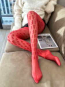 Sports Sexy Ff Cored Letter Pantyhose Printed Westernized Color High-end Silk Stockings Ultra-thin and Ultra-transparent