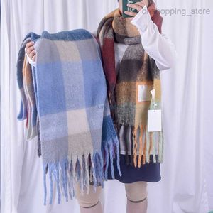 Sciarpe Nuovo inverno termico solido mantello avvolto fascia Pashmina Sciarpa lunga in cashmere di lusso Ac