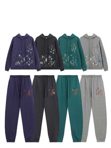 Erkek Trailsuits+Pantolon Erkek Siyah Takım Hoodies ve Pantolon Moda Tasarım Giyim Mavi Jogging Elbise Kazak Plus Boyut Tasarımcı Sweatshirtler Zip Suit1688