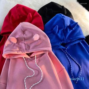 Kvinnors hoodies kvinnor tröja dekoration huvtröjor höst vinter