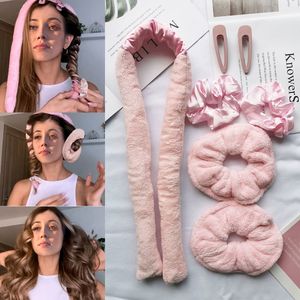 Hårtillbehör Värmefri Curling Rod Headband Lazy Hair Curlers Set Curls Hårrullar Soving Soft Wave Tidigare kvinnor Hårstyling Tillbehör 230830