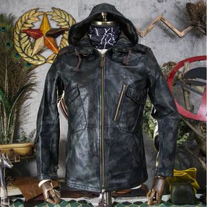 Erkekler Deri Sahte Adı Marka Yıldızlı Kapşonlu Trençkot Man için Gerçek Koyun Dinleri Ceketleri Katlar Ordu Erkek Kamuflaj Windbreaker 5xl 230831