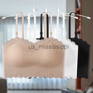 Outros itens de beleza de saúde Sexy Lace Invisível Bra Tube Tank Tops Destacável Alça de Ombro Strapless Seamless Bralette Push Up Underwear Mulheres Lingerie X0831