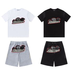 Tute da uomo di design tute da uomo set di magliette Lettera di peluche streetwear casual tute estive traspiranti Top pantaloncini T-shirt tute sportive da esterno set di qualità di abbigliamento sportivo