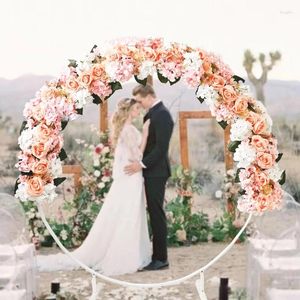 Decorative Flowers 50cm Wedding Road Cited Silk Rose Peony Hydrangea DIY Arched Door Flower Row Window T Station Decoration