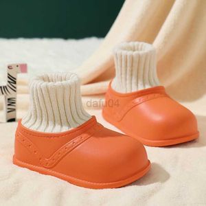 Slipper Children's Cotton Shoes Solid Color Japanese Style Simple Warm Sock Shoes Boys and Girls Casual Flats Drop Shipping Non-slip New L0831