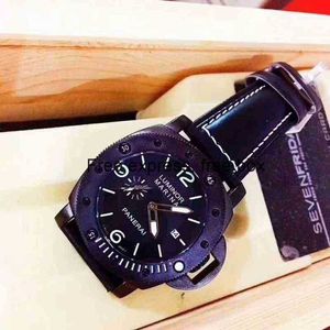 VS Carbon fiber ceramic Panerais sswatch Luxury Watches for Mens Mechanical Wristwatch Fashion Leather Casual Calendar Gentleman Designer