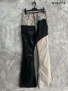 Herrenhose ZXDFTR 2023SS High Street Hip-Hop Color Blocking Bell-Bottoms Vintage