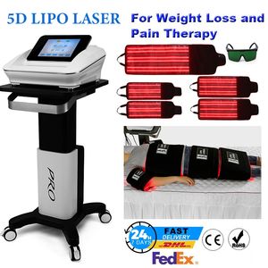 Lampada per terapia con luce rossa Macchina per lipolaser bruciagrassi per perdita di peso Macchina portatile 5D Maxlipo Salon Uso domestico Terapia del dolore Doppia lunghezza d'onda 650nm 940nm Attrezzatura