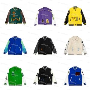 Mens Ceket Beyzbol Varsity Coats Tasarımcı Hip Hop Sokak Ceketleri Moda Nakış Katları