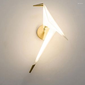 Wall Lamp Luxury LED Modern Little Bird Bracket Lighting For Loft Bedroom Bedside Living Room Decoration Light Fixtures