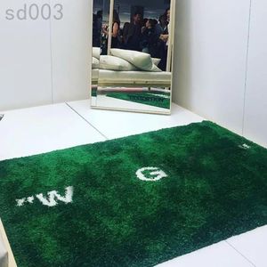 Tappeto verde WET GRASS grande tappeto di design per la camera da letto arredamento della camera tavolo da tè tappetino antiscivolo tappeto spesso soggiorno bagno alla moda alla moda S02