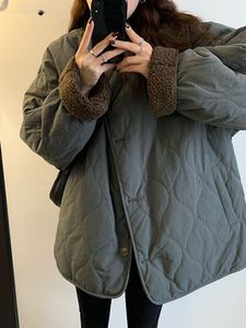 Женские траншеи Coats Parkas Женщины ретро минималистские минималистские чистые все матч теплый утолчок.