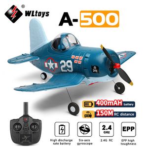 Flugzeugmodell WLtoys A250 A500 2,4 G RC Flugzeug 4 Kanäle Fernbedienung Fliegendes Modell Segelflugzeug Flugzeug Bürstenloser Motor EPP-Schaum Spielzeug für Kinder 230830