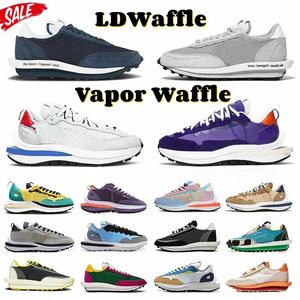 Вафельные дизайнерские кроссовки для мужчин женщины Ldvwaffle 3.0 Sail Gum Black Grey Game Royal Pine Green Blue Tennis Sports Trainers Trainers