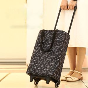 Shopping Bags Folding Bag Women's Big Pull Cart For Organizer Portable Buy Vegetables Trolley On Wheels The Market y230830