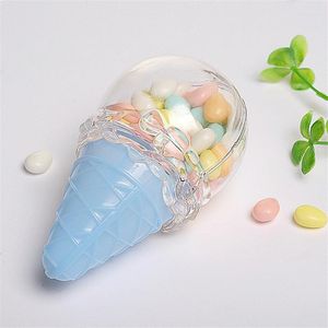 Gift Wrap Ice Cream Shape Wedding Candy Box Transparent Birthday Party Sweets Container Sugar Storage Cute