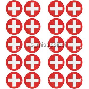 Almofada de mama NOTCC 10 pares Tema Hospital Sexy Red Circular Nipple Capas para Mulheres Descartáveis Pasties Enfermeira Cosplay Peito Adesivos X0831