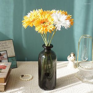 Decorative Flowers 1Pc Stunning Artificial Gerbera Daisies With Fringed Petals Lifelike Design Premium Silk Ideal For Home & Events