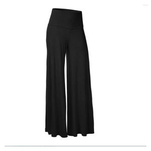 Women's Pants Women Solid Color Flare Lady Loose Stretch Pleated Lounge Trousers High Waist Wide Leg Maxi Long Sweatpants