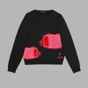 남성용 플러스 사이즈 겉옷 코트 2023 가을/겨울 새 후드 스웨터 편지 로그 인쇄 둥근 목 드롭 어깨 스웨터 패션 다목적 유니니스 렉스 B123