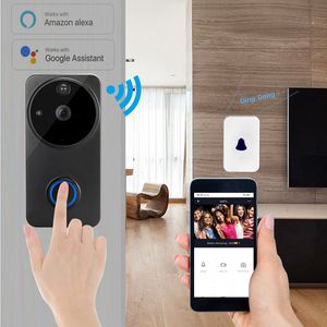 Видео дверные телефоны Tuya 1080p Wi -Fi Doorled Alexa Google Home Home Home IP54 Водонепроницаем