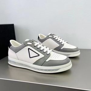 Marka projektantka Kobiety Praes Daes Coach Casual Buty nowe męskie skórzane trampki Triangle Standard 2 kolory