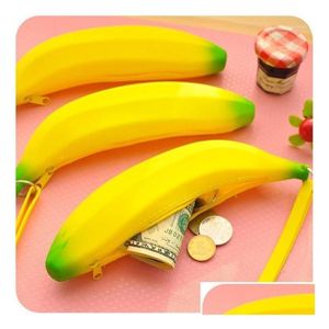 Keychains Lanyards Fashion Banana Womens Coin Purse Keychain Korean Charms Cute Girls Lipstick Bag Accessories Miri22 Drop Delivery Dhtm9