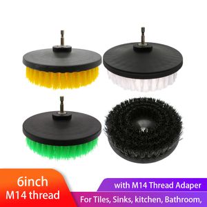 MOPS 6 tum Power Scrubber Cleaning Brush med M14 Tråd Drill Adaper för mattor Kök och badrum Bilinredning 230830