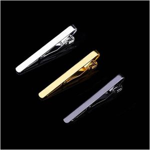 Fermacravatta Semplice metallo Sier Clip in oro per uomo Cravatta Chiusura Gentleman Bar Pratico Pin Gioielli Regalo Drop Delivery Gemelli Catenacci Dhxgq