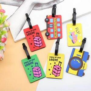 Cute Silicon Luggage Tags Suitcase ID Address Holder Baggage Tag Portable Label Travel Accessories Luggage Tag