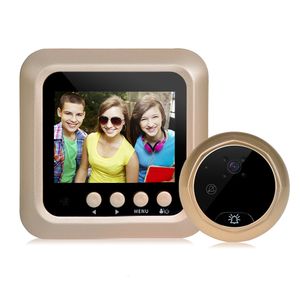 Telefones de porta de vídeo Smart IR Night Vision Câmera de segurança Detecção de movimento Cat Eye Campainha de alta definição ScreenDoor Viewer Peephole 230830