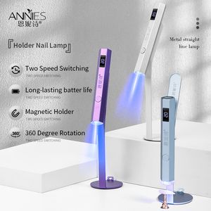 Nail Dryers Manicure Metal Pen Uv Light Lamp With Display Portable Power Potherapy Led Lamps Mini Handheld Art 230831