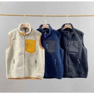 Designer Vests Parkas S Jackets Lamb Fleece Vest for Men and Womens Outerwear Fleece Jacket Thick Warm Down Couple Coats Loose708