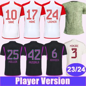 23 24 24 Sane Muller Player Wersja Męskie koszulki piłkarskie 2023 Oktoberfest Mane Kimmich Sarr Musiala Davies Choupo-Moting Coman Home Away Belts Football Shirts