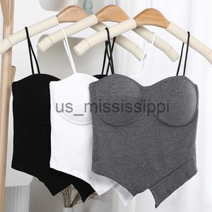 Other Health Beauty Items Summer Sleeveless Spaghetti Strap Slim Tube Top Seamless Built In Bra Camisole for Women Padded Crop Tops Sexy Solid Color x0831