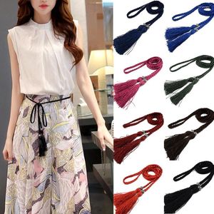 Belts Women Waist Belt Chinese Style Braided Tassel Knot Decorated Chain Rope Female Korean Fashion Casual Waistbands