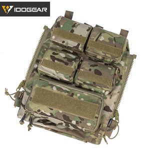 Ryggsäck Idogear Tactical Pouch Bag Zip On Panel Modular Ryggsäck för platta w/ mag -påse för AVS JPC2.0 CPC Vest 3573 230830