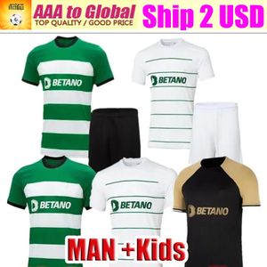 Sporting CP 23 24 Lisboa Soccer Jerseys Special Jovane Sarabia Vietto 2023 2024 Sporting Clube de Football Shirt Men Kids Maillot Jersey Home