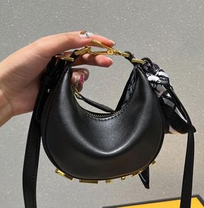Дизайнерская сумка-тоут Half Moon Hobo Bag Подмышки Мини-сумки на плечо Роскошные сумки с буквами из натуральной кожи Женские сумки через плечо Жаккардовый ремешок Кошелек-клатч