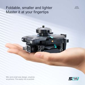 Simulatorer Nya S96 Mini RC Drone 4K Camera HD WiFi FPV Hinder Undvikande fotografering Professionell hopfällbar quadcopter Drönes Toys for Boys X0831