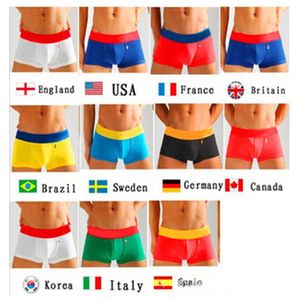 Nova cueca comemorativa edição copa do mundo de futebol esporte e lazer roupa interior masculina u convexo algodão cintura baixa calças planas 276v