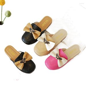Tallstil Square Outdoor Half Slippers Low Heeled Children's Girls Sandals Candy Colored Fashionable Student