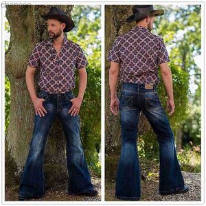 2011 novos homens flare jeans moda estiramento denim calças compridas estilo punk ocidental cowboy jeans S-3XL transporte da gota lst230831