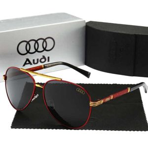 Designer Audi Cool Sunglasses Luxury Four Circles New Car Brand Driving Glasses Men's Metal Toad Polarized Sunglasses Driver