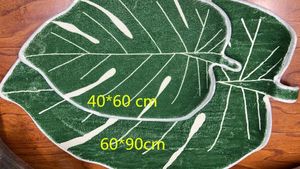 Carpet Green Leaf Carpet Irregular Carpet Living Room Balcony Hanging Basket Floor Mat Bedroom Girl Decoration Cloakroom Carpet 230831