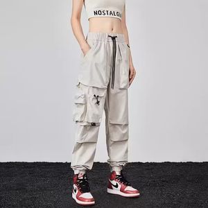 Мужские брюки Y2K грузовые брюки Harajuku Streetwear несколько карманов шириной ноги прямой брюки.