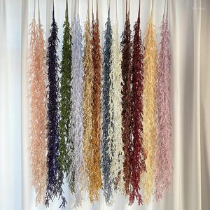 Decorative Flowers 4Pc 5 Fork Hanging Rice Artificial 150cm Rattan Wall Decor Chriastmas Home Party Wedding Layout Fake Grass Vine