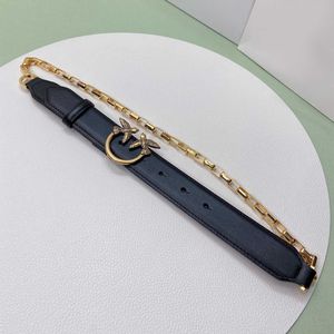 Fashion Designer Belt Luxury Women Waistband Classic Top Layer Cowhide With Pure Copper Chain Women's Dress Coat Accessory Belt High-quality Everything