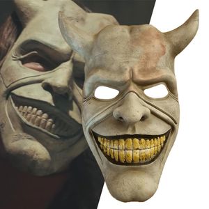 Party Masks Horror Black Telefon Mask Cosplay Scary Grabber Evil Killer Lateks Helmet Halloween Costume Props 230302208t